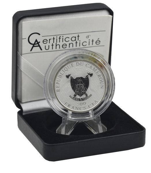 Монета Камерун 500 франків 2010 Срібло UNC Знаки зодіаку - Близнюки М20583 фото