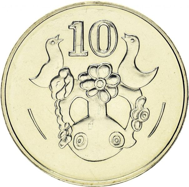 Cyprus 10 cents 2004 UNC