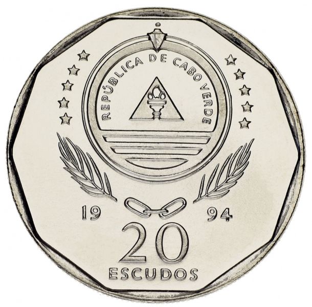 Cape Verde 20 escudos 1994 UNC Flowers