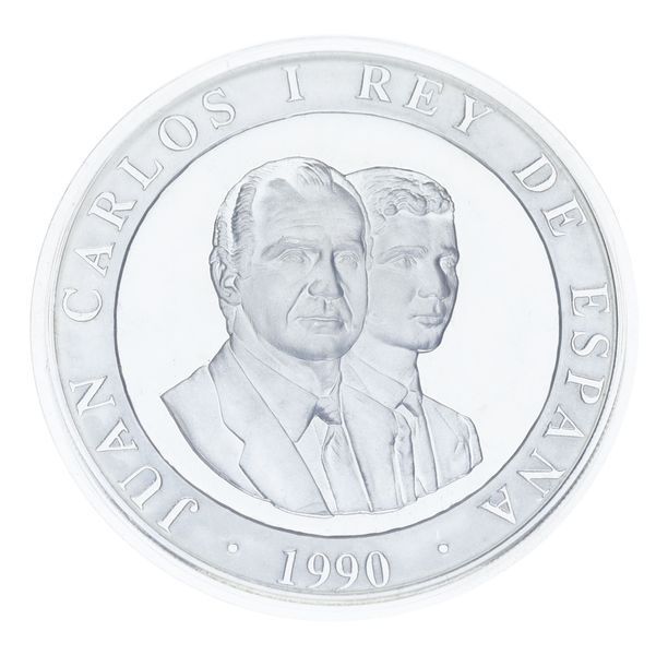 Монета Іспанія 2000 песет 1990 Срібло Proof XXV літні Олімпійські ігри в Барселоні 1992 року - Символ Емблема М23307 фото