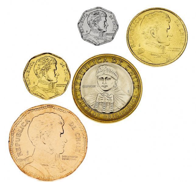 Coins set Chile set of 5 coins 2006 UNC 1, 5, 10, 50 100 pesos