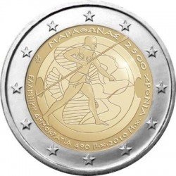 Греція 2 євро 2010 року «2500 років марафонської битві» UNC (KM#236) М00136 фото