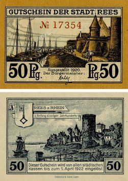 Banknote Germany Notgeld 50 pfennig 1920 F-VF Res