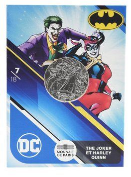 Монета Франція 10 євро 2025 Срібло UNC Комікси DC - 7\18 - The Joker et Harley Quinn - Джокер та Харлі Квінн М24207 фото