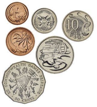 Австралія набір з 6 монет 1982-1984 AU-UNC 1, 2, 5, 10, 20, 50 центів М13032 фото