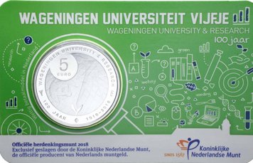 Нідерланди 5 євро 2018 «Університет Вагенінген» UNC М10604 фото