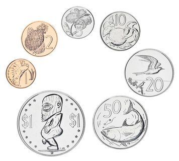 Набір монет Острови Кука набір з 7 монет 1975 UNC 1, 2, 5, 10, 20, 50 центів, 1 долар М19685 фото