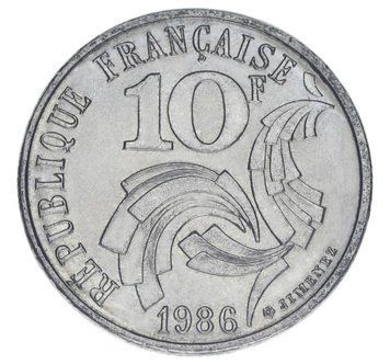 Монета Франція 10 франків 1986 AU-UNC Свобода Рівність Братство М21053 фото