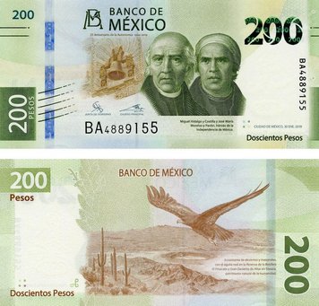 Mexico 200 Pesos 2019 UNC Commemorative 25 Years of Condor Autonomy (Pnew)