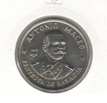 Куба 1 песо 1977 &laquo;Антонио Масео&raquo; UNC (KM#188) М06926 фото