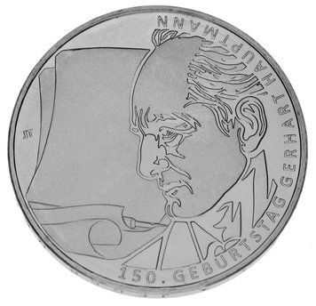 Монета Німеччина 10 євро 2012 &laquo;Герхарт Гауптман&raquo; UNC (KM#312a) М02911 фото