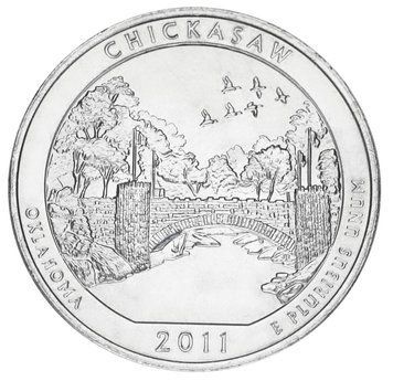 Монета США 25 центів (квотер) 2011 D &laquo;Національні парки - Чікасо (10-й парк)&raquo; UNC (KM#498) М01818 фото