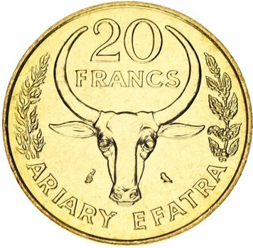 Madagascar 20 Francs 1989 AU-UNC