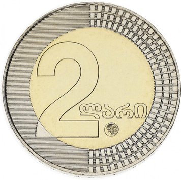 Грузия 2 лари 2006 Биметалл UNC (KM#94) М13449 фото