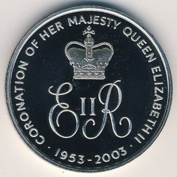 Ascension Island 50 pence 2003 "50th Anniversary of the Coronation of Queen Elizabeth II" UNC (KM # 17)