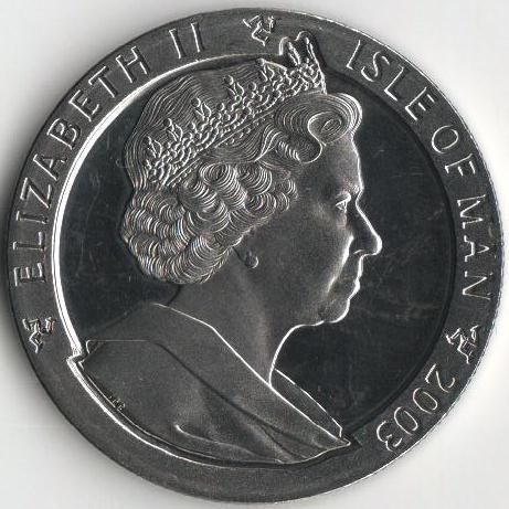 Остров Мэн 1 крона 2003 &laquo;Восточный календарь. Год козы&raquo; UNC (KM#1171) М08212 фото