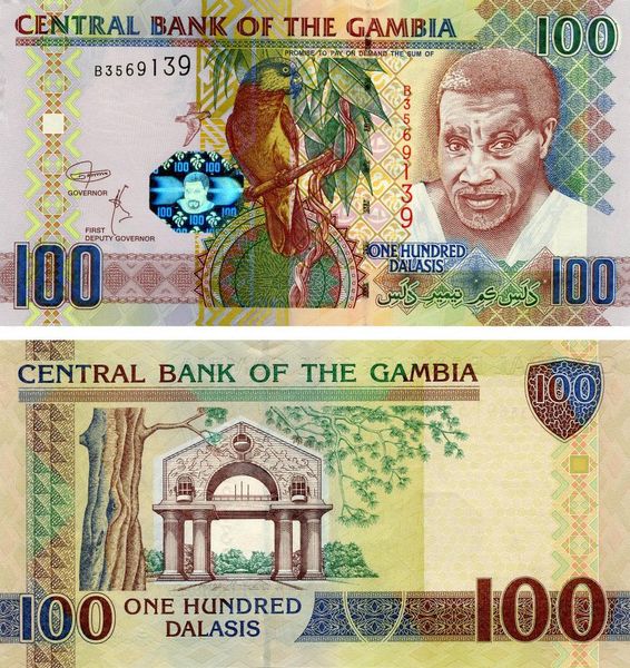 Gambia 100 Dalasi 2018 UNC Parrot (P29)