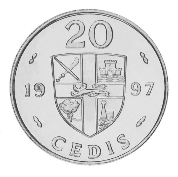 Гана 20 сед 1997 AU-UNC М15764 фото