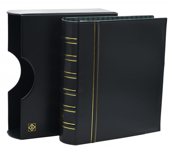 Binder GRANDE GIGANT for coins in holders or banknotes (banknotes), with case, green Leuchtturm