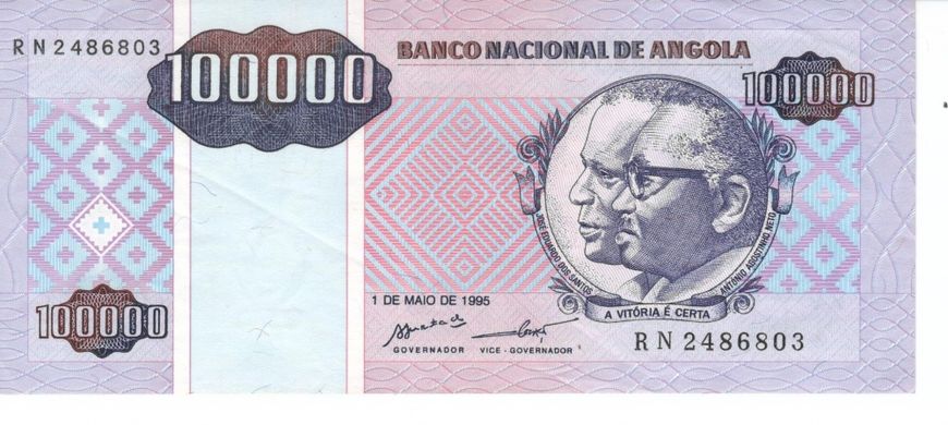 Angola 100,000 kwanzaa 1995 UNC (P139)