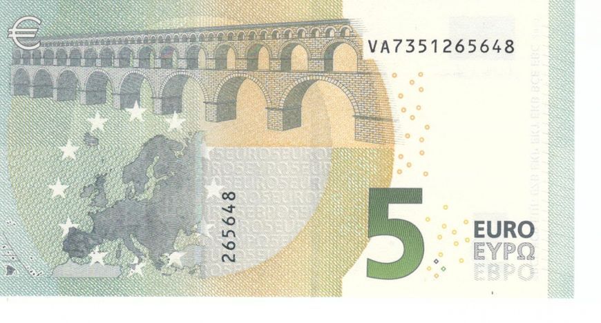 Іспанія 5 євро 2013 VA V004 UNC Б06760 фото