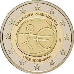 Greece 2 euro 2009 "10 years of union" UNC (KM # 227)