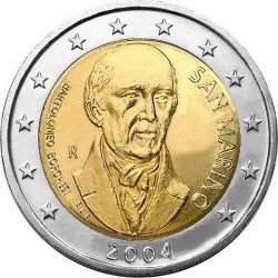 San Marino 2 Euro 2004 Bartolomeo Borghesi UNC (KM # 467)