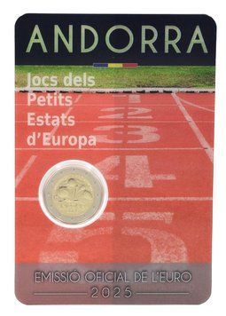 Coin Andorra 2 Euro 2025 Bimetal UNC Games of the Small States of Europe