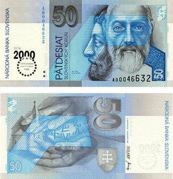 Словаччина 50 крон 2000 «Міленіум 2000» UNC (P35) Б06237 фото