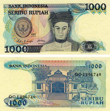 Banknote Indonesia 1,000 Rupees 1987 UNC (P124)