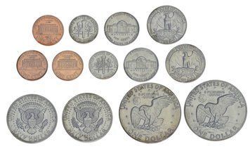 Набір монет США набір з 13 монет 1974 AU-UNC D S 1, 5, 10, 25, 50 центів, 1 долар М21401 фото