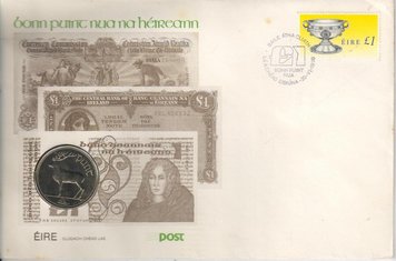 Ірландія 1 фунт 1990 «Олень» VF Сувенір (KM#27) М07791 фото