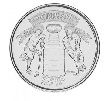 Canada 25 cents 2017 "125 years of the Stanley Cup" UNC