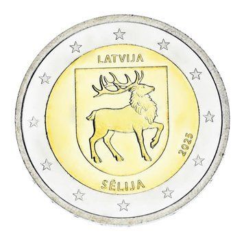 Coin Latvia 2 Euro 2025 Bimetal UNC Historical Regions of Latvia - Selia
