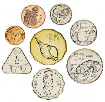 Острови Кука набір з 8 монет 1975-2003 AU-UNC 1, 2, 5, 10, 50 центів, 1, 2, 5 доларів М14159 фото