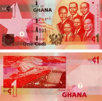 Ghana 1 Cedi 2015 UNC (P37)