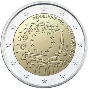 Монета Франція 2 євро 2015 &laquo;Європейський прапор&raquo; UNC (KM#2192) М04276 фото