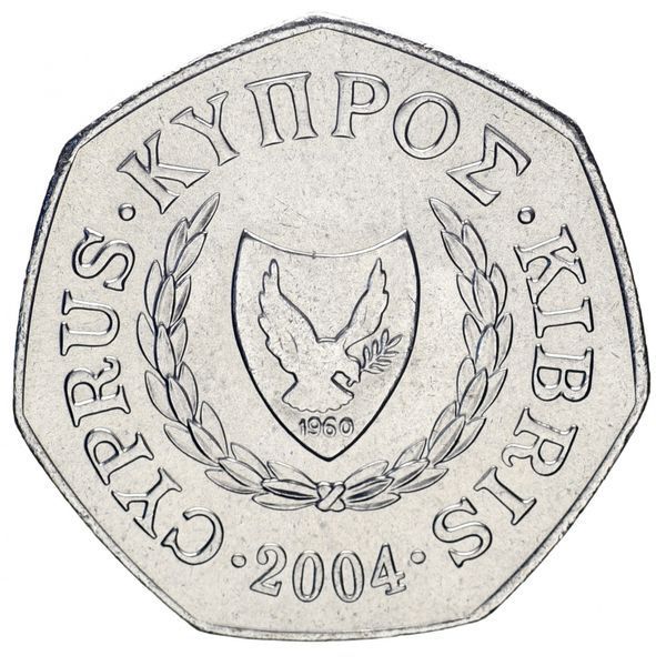 Coin Cyprus 50 cents 2004 UNC