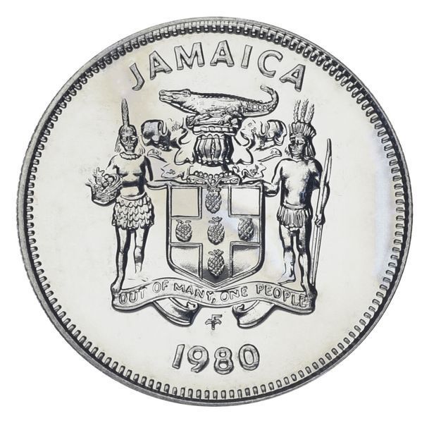 Монета Ямайка 5 центів 1980 UNC Крокодил М21230 фото