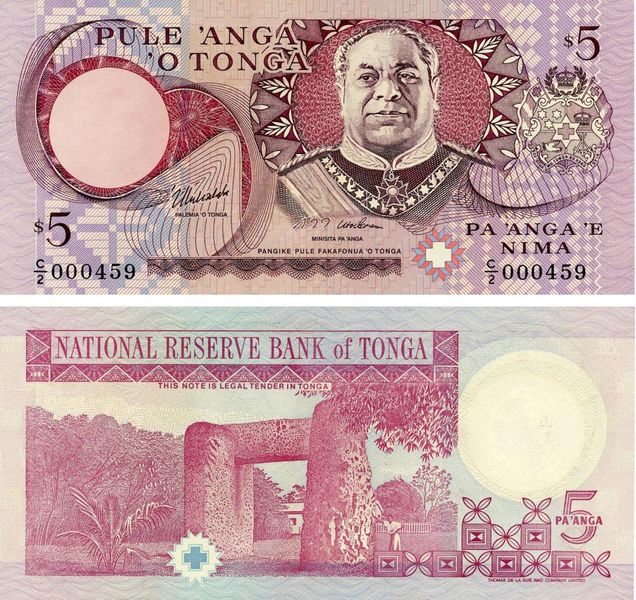 Tonga 5 pa'anga 1995 UNC (P33c)