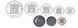 Coins set Germany 5 marks 1969 F-VF 20th anniversary of the founding of the GDR 1949-1969