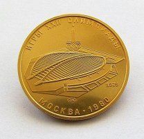 Монета СРСР 100 рублів 1979 &laquo;Олімпіада Москва 1980 - Велотрек в Крилатському&raquo; Золото UNC (Y#173) М06326 фото