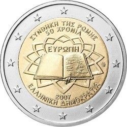 Греция 2 евро 2007 «Римский договор» UNC (KM#216) М00138 фото