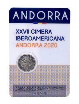 Andorra 2 Euro 2020 Bimetal UNC XXVII Ibero-American Summit in Andorra 2020