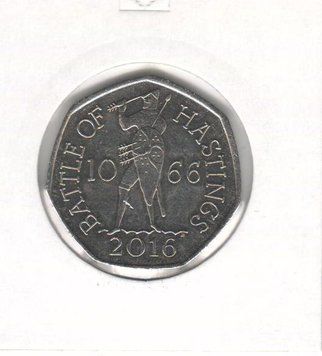 Великобританія 50 пенсів 2016 &laquo;Битва при Гастінгсі&raquo; VF М07267 фото