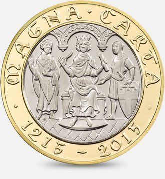 Великобританія 2 фунта 2015 UNC Магна карта Велика хартія вольностей М05871 фото