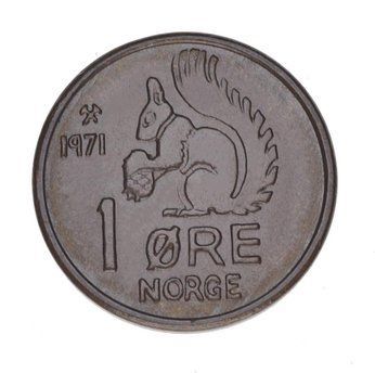 Norway 1 ore 1971 UNC Squirrel