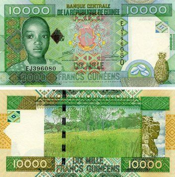 Banknote Guinea 10000 francs 2008 UNC (P42b)
