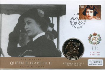 Liberia 1 dollar 2006 UNC 80th anniversary of Queen Elizabeth II Souvenir