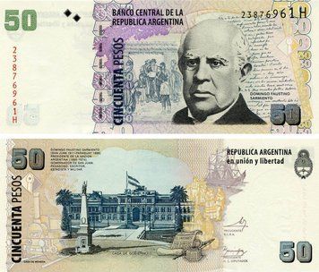 Банкнота Аргентина 50 песо 2014 UNC (P356(6)) Б20063 фото